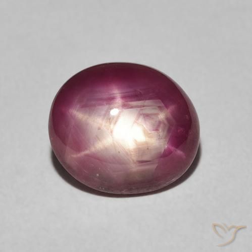 3.94ct 天然 Medium Dark-Purple スタールビー, 楕円形, オペーク