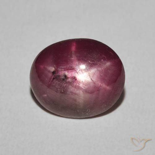 3.85ct 天然 灰色がかったマゼンタ スタールビー, 楕円形, オペーク
