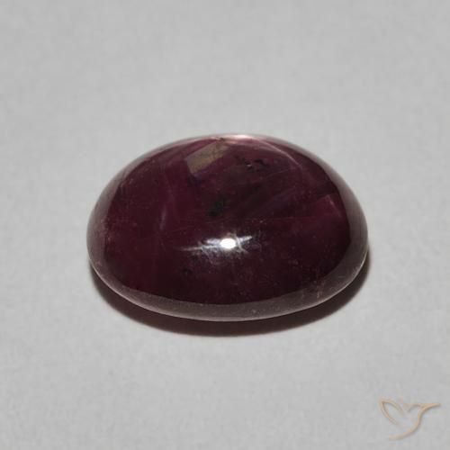 4.38カラットの天然Medium Dark-Purpleスタールビー、楕円形、オペーク