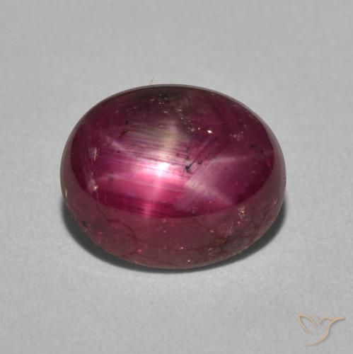 4.54ct 天然 ミディアムレッド スタールビー, 楕円形, オペーク