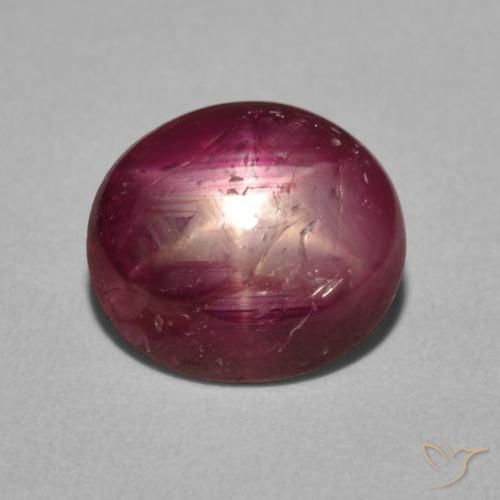 3.97ct 天然 ミディアムパープル スタールビー, 楕円形, オペーク