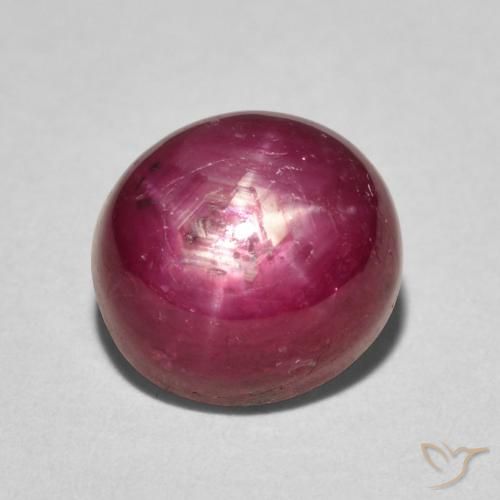 5.27ct 天然 濃い紅 スタールビー, 楕円形, オペーク
