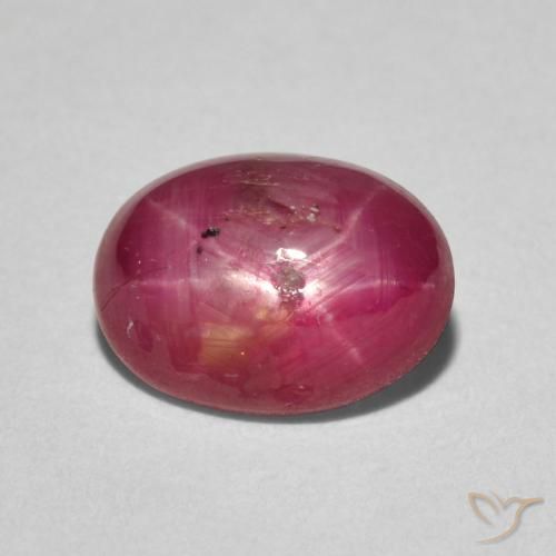 3.60ct 天然 ミディアムレッド スタールビー, 楕円形, オペーク