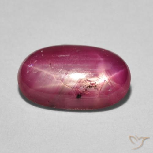 2.94ct 天然 濃い紅 スタールビー, 楕円形, オペーク