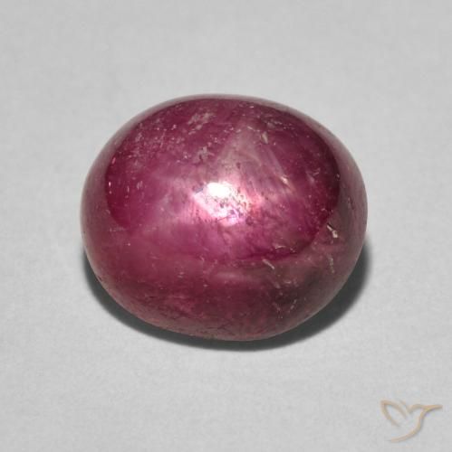 5.24ct 天然 ジャム・レッド スタールビー, 楕円形, オペーク