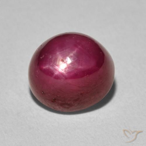 5.15ct 天然 ダークレッド スタールビー, 楕円形, オペーク