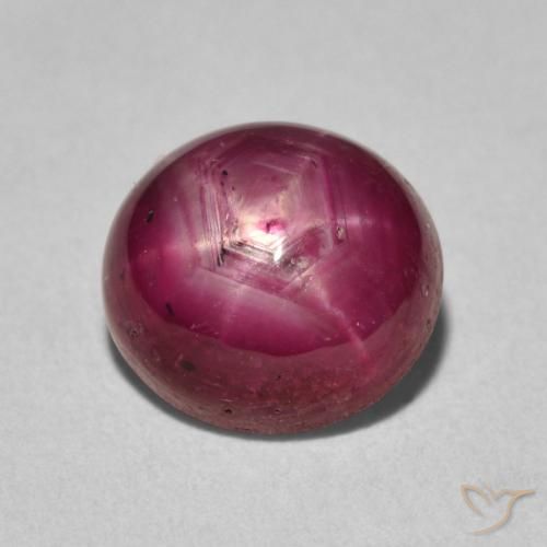 4.24ct 天然 濃い紅 スタールビー, 楕円形, オペーク