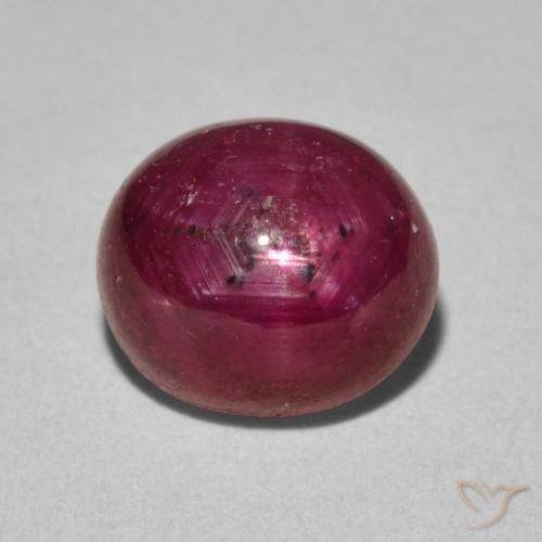 4.60ct 天然 濃い紅 スタールビー, 楕円形, オペーク