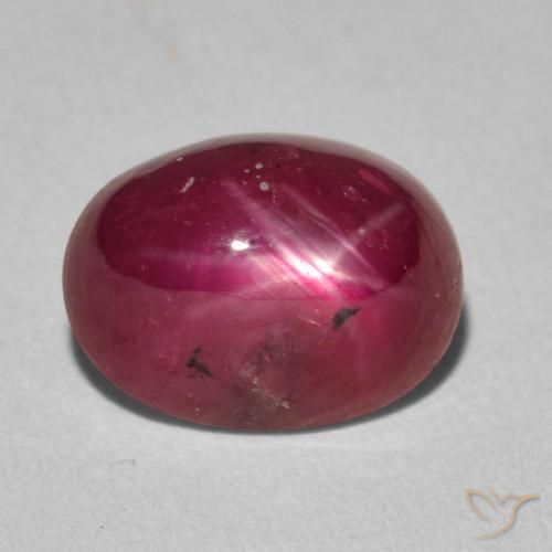 4.28ct 天然 ワインレッド スタールビー, 楕円形, オペーク