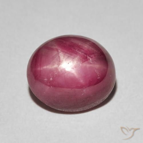 4.40ct 天然 ミディアムレッド スタールビー, 楕円形, オペーク