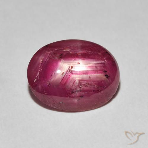 3.16ct 天然 ミディアムレッド スタールビー, 楕円形, オペーク