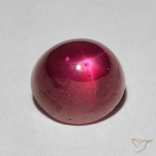 4.13ct 天然 ミディアムレッド スタールビー, 楕円形, オペーク