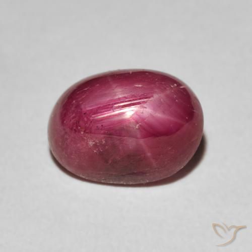 3.68ct 天然 濃い紅 スタールビー, 楕円形, オペーク