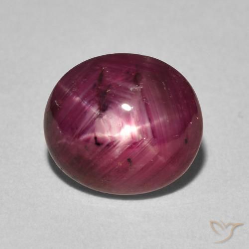 4.12ct 天然 ワインレッド スタールビー, 楕円形, オペーク
