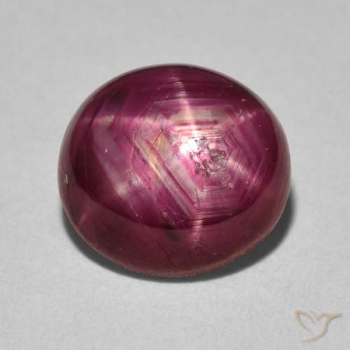 5.18ct 天然 ミディアムレッド スタールビー, 楕円形, オペーク