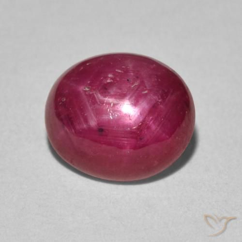 3.59ct 天然 濃い紅 スタールビー, 楕円形, オペーク