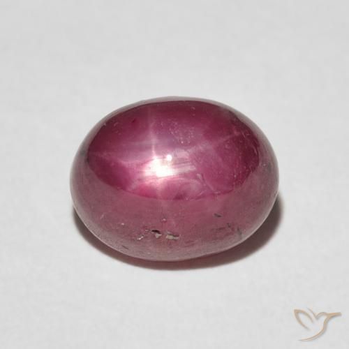 4.20ct 天然 ミディアムレッド スタールビー, 楕円形, オペーク