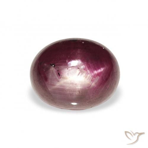 3.21ct 天然 ミディアムパープル スタールビー, 楕円形, オペーク