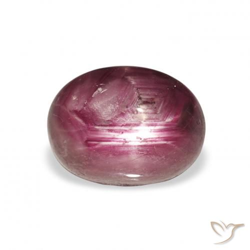 4.34ct 天然 Medium Dark-Purple スタールビー, 楕円形, オペーク