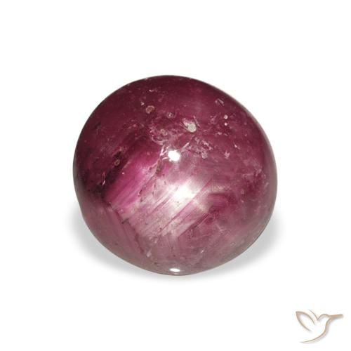 4.27ct 天然 Medium Dark-Purple スタールビー, ラウンド, オペーク