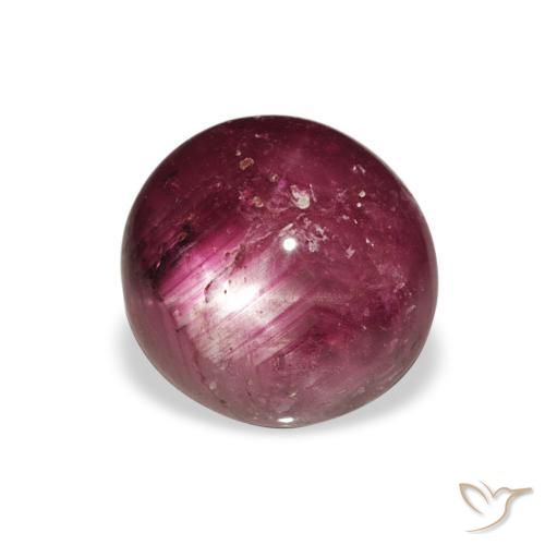 4.27カラットの天然Medium Dark-Purpleスタールビー、ラウンド、オペーク