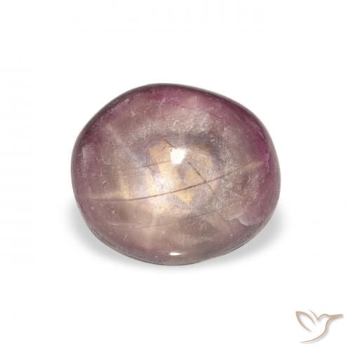 4.41ct 天然 Medium Dark-Purple スタールビー, 楕円形, オペーク