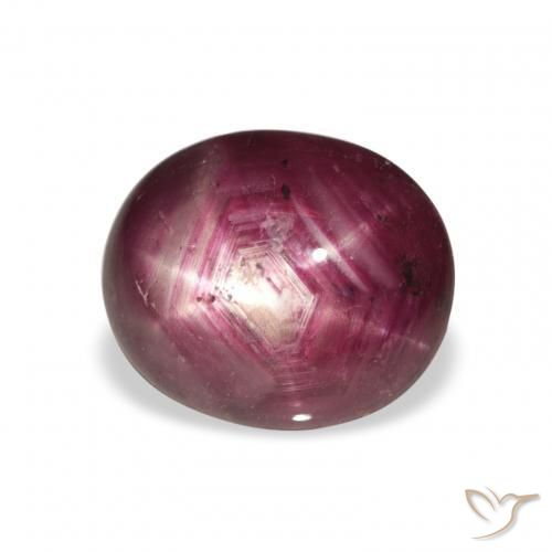 5.69カラットの天然Medium Dark-Purpleスタールビー、楕円形、オペーク