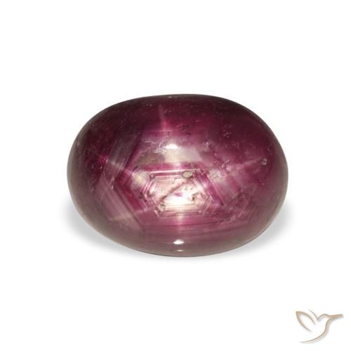 6.23ct 天然 ピンクがかったパープル スタールビー, 楕円形, オペーク
