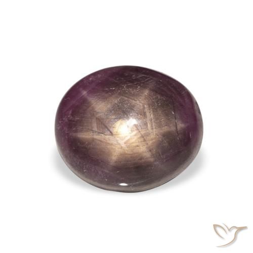 6.28ct 天然 Medium Dark-Purple スタールビー, 楕円形, オペーク