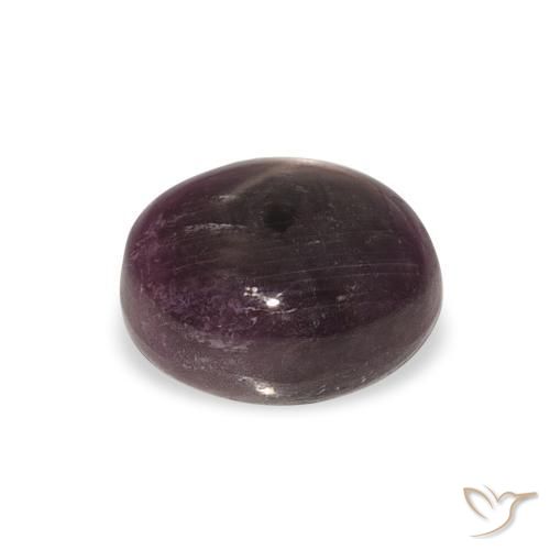 6.28カラットの天然Medium Dark-Purpleスタールビー、楕円形、オペーク