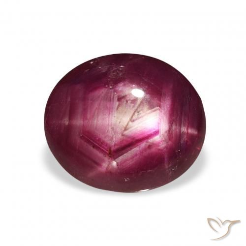 3.53ct 天然 ディープレッド スタールビー, 楕円形, オペーク