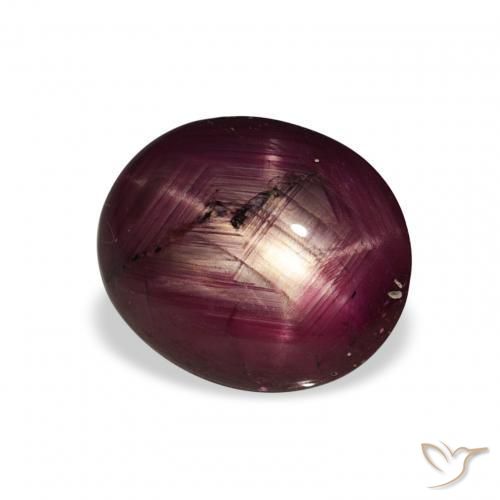4.49ct 天然 ワインレッド スタールビー, 楕円形, オペーク