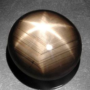 41.92カラットの天然黒スターサファイア（21×19.9 mm・オーバルカット）