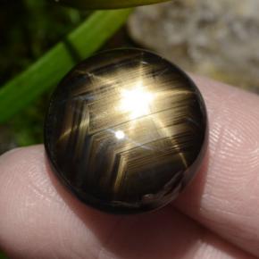 30.49カラットの天然黒スターサファイア（18.9×17.4 mm・オーバルカット）