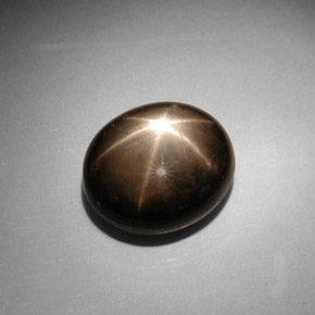 17.90カラットの天然黒スターサファイア（15.4×13.4 mm・オーバルカット）
