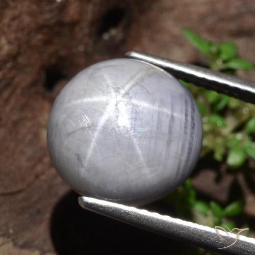 10.97ct 天然 薄いグレー スターサファイア, ラウンド, オペーク