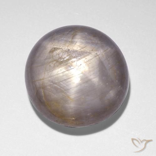 9.28ct 天然 灰色 スターサファイア, ラウンド, オペーク