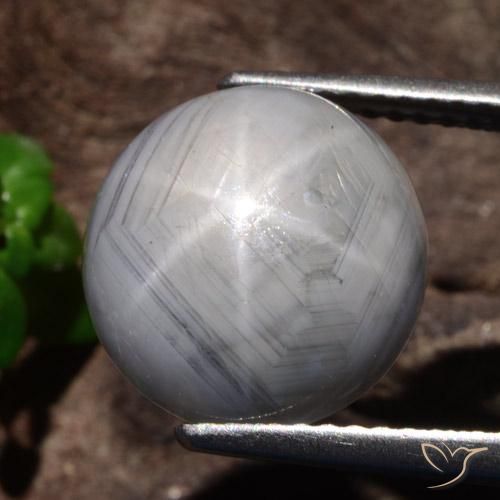 10.69ct 天然 薄いグレー スターサファイア, 楕円形, オペーク