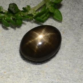 1.97カラットの天然黒スターサファイア（8.3×6.3 mm・オーバルカット）