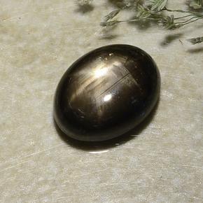 2.87カラットの天然黒スターサファイア（8.8×6.8 mm・オーバルカット）