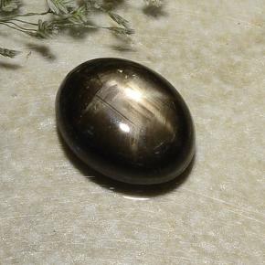 2.87カラットの天然黒スターサファイア（8.8×6.8 mm・オーバルカット）