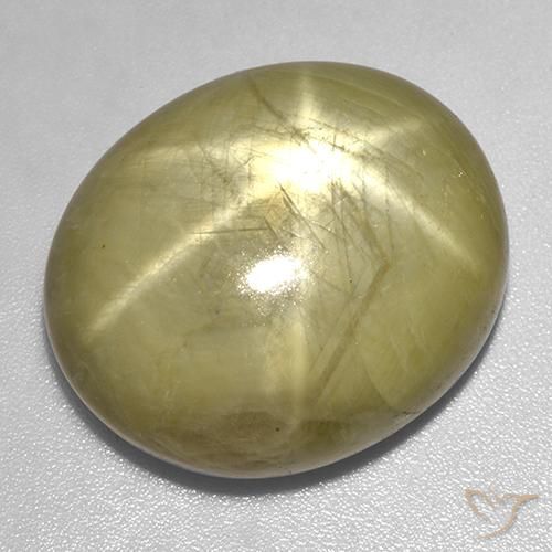 30.01ct 天然 ゴールドイエロー スターサファイア, 楕円形, オペーク