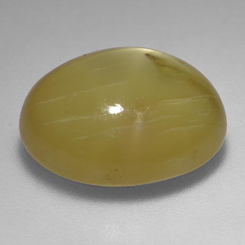 18.61カラットの天然ゴールデンイエロースターサファイア（16.2×13.5 mm・オーバルカット）