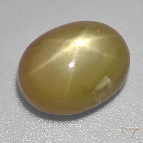 32.10ct 天然 ゴールドイエロー スターサファイア, 楕円形, オペーク