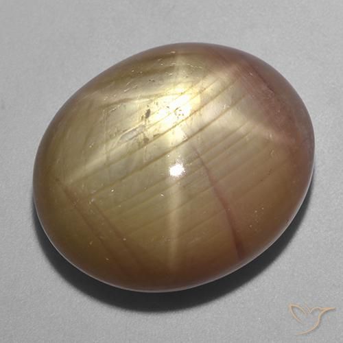 40.06ct 天然 オレンジがかったゴールド スターサファイア, 楕円形, オペーク