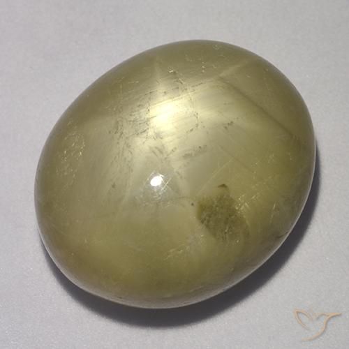 37.26ct 天然 ニュートラルイエロー スターサファイア, 楕円形, オペーク