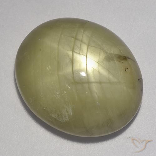 23.11ct 天然 ニュートラルイエロー スターサファイア, 楕円形, オペーク