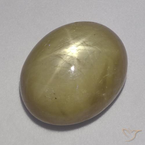 16.71ct 天然 ゴールドイエロー スターサファイア, 楕円形, オペーク