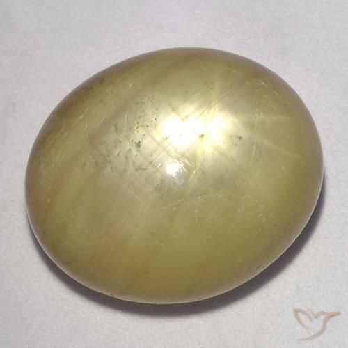 35.27ct 天然 ミディアムイエロー スターサファイア, 楕円形, オペーク