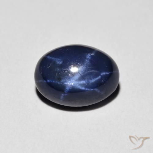 1.58ct 天然 ネイビーブルー スターサファイア, 楕円形, オペーク